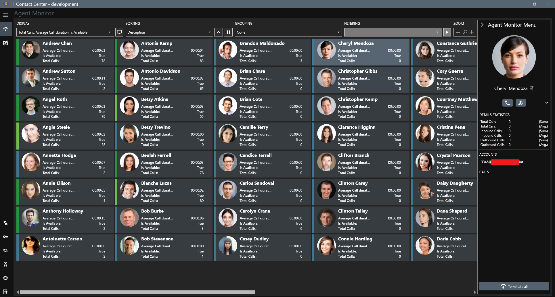 screenshot of Exelysis Contact Center